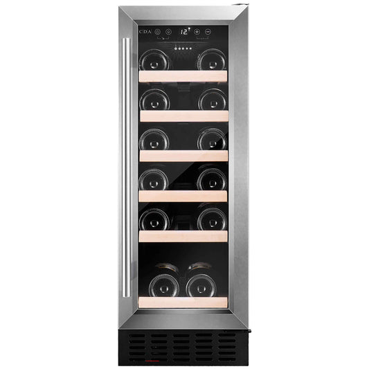 CDA CFWC304SS 30cm Freestanding Wine Fridge Single Zone 20 Bottle Stainless Steel