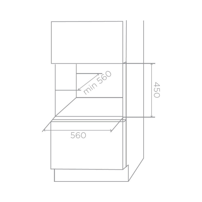 Elica Veritas BI24 Black Wine Cabinet