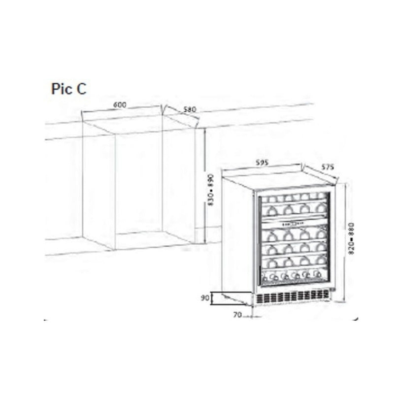 Prima PRWC410 Black Wine Cooler