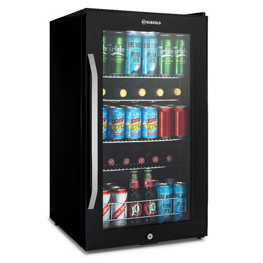 Subcold Ace100 Wine & Drinks Fridge | 5 Wine Bottle + 96 Cans | Single Zone | Black