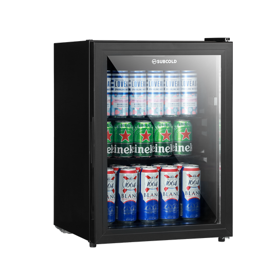 Subcold Cave60-G 52-litre glass door beer fridge in black