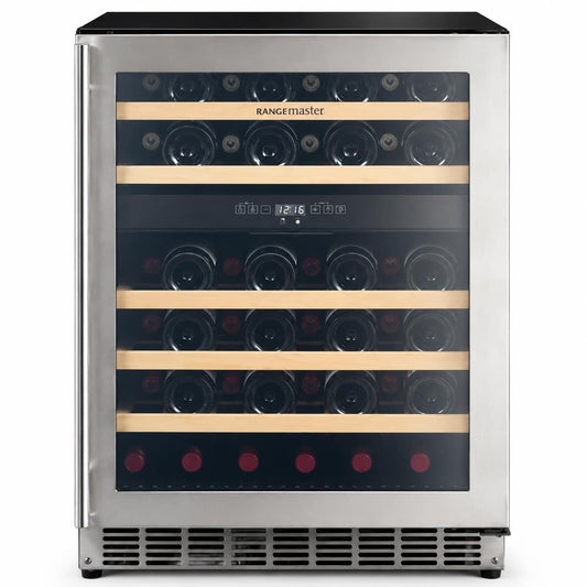 Rangemaster | RDZ6046SS | 46 Bottle | Dual Zone | Stainless Steel | Wine Fridge