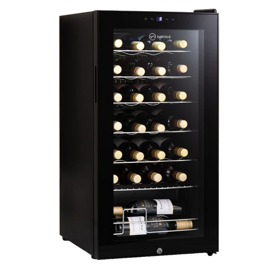 Subcold | Viva28 LED | 28 Bottle | Single Zone | Black | Wine Fridge