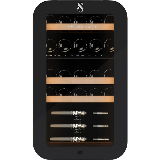 WLB-120DF-BLACK dual zone wine cooler