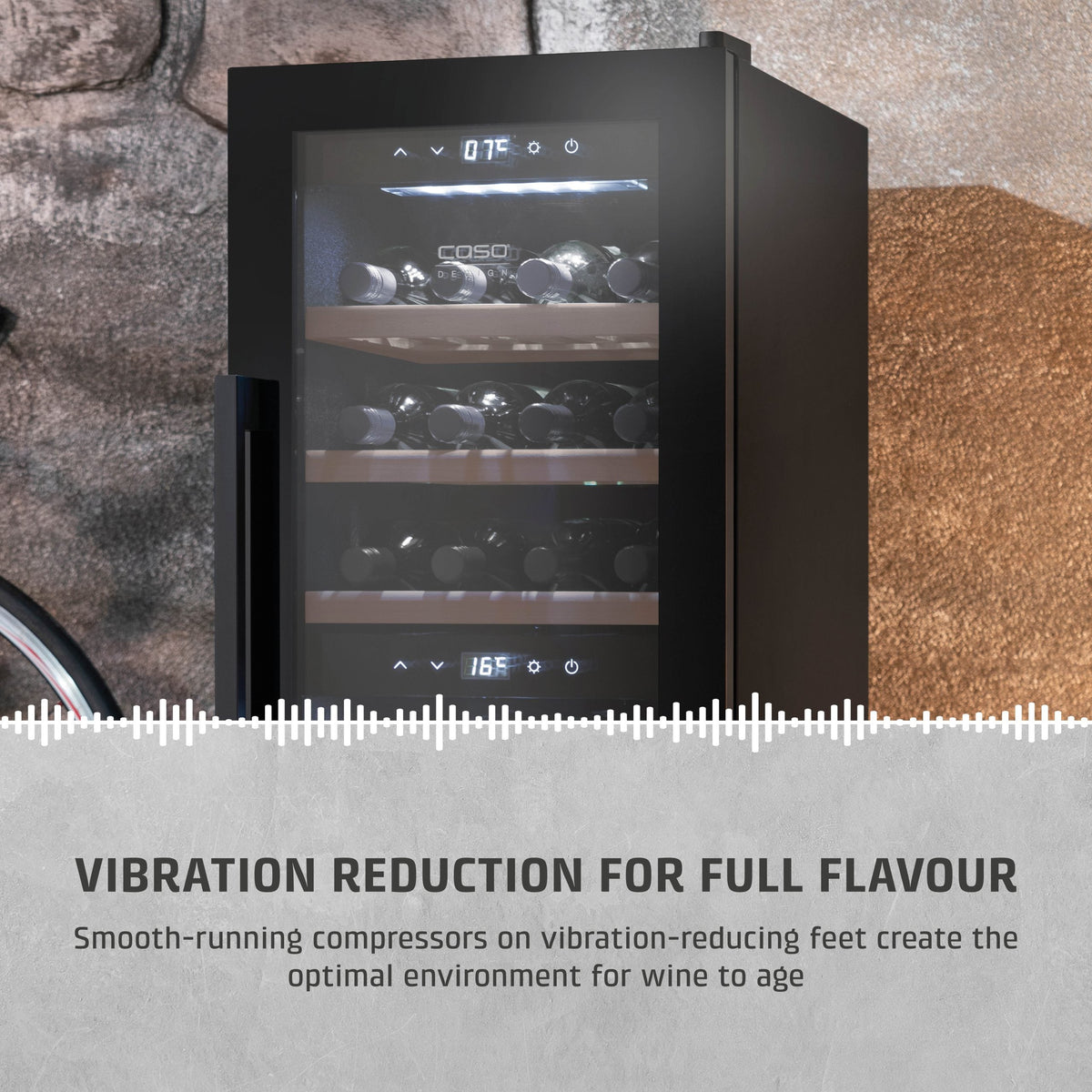 CASO Design WineExclusive 24 Smart Black Wine Cooler