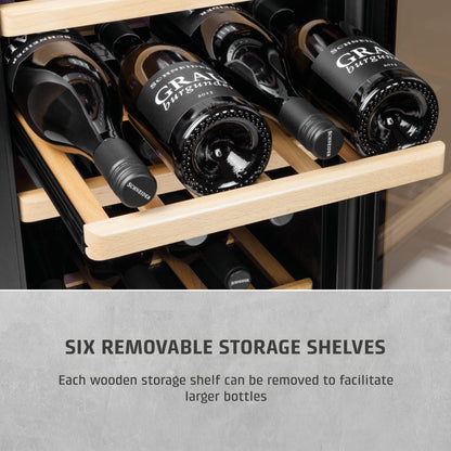 CASO Design WineExclusive 24 Smart Wine Fridge | 24 Bottle | Dual Zone | Black