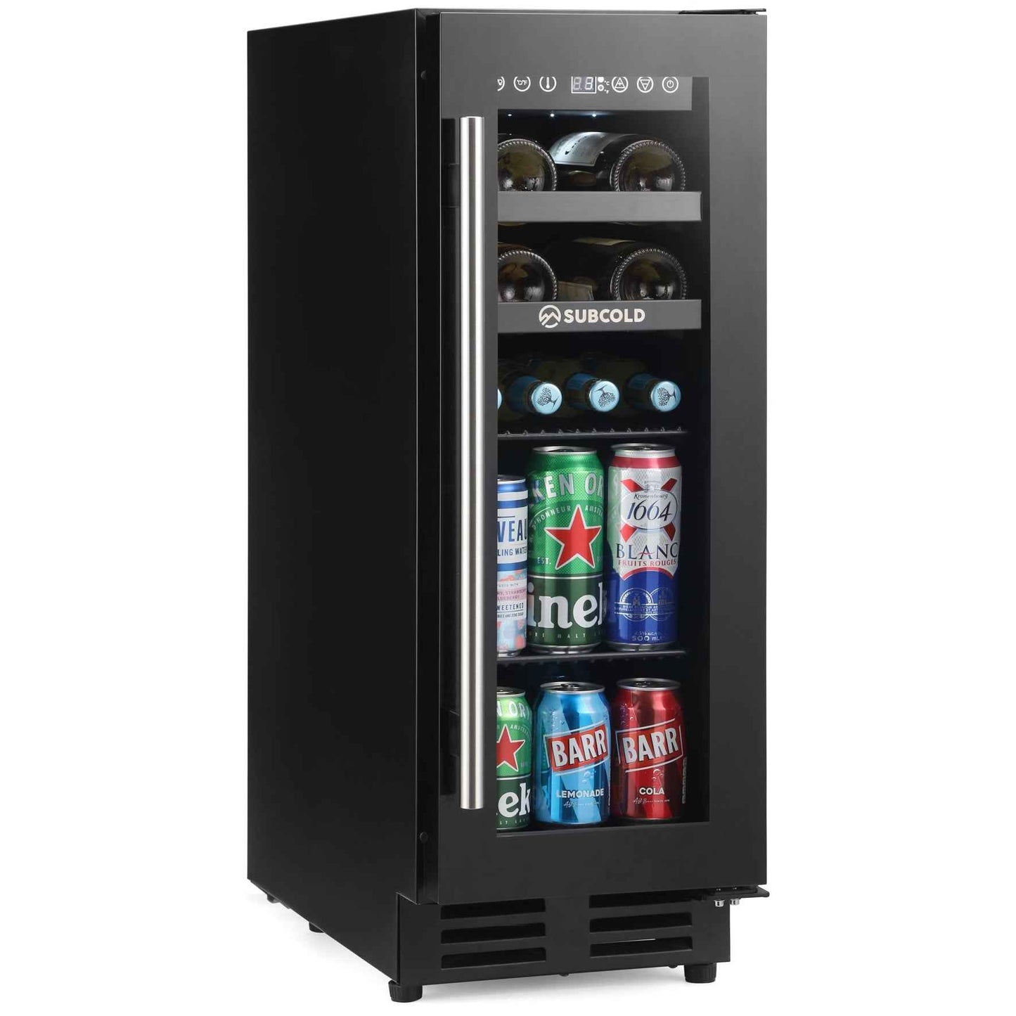 HOMCOM 800-241V70BK 32 Bottle Dual Zone Freestanding Black Wine Fridge