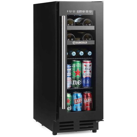HOMCOM 800-241V70BK 32 Bottle Dual Zone Freestanding Black Wine Fridge