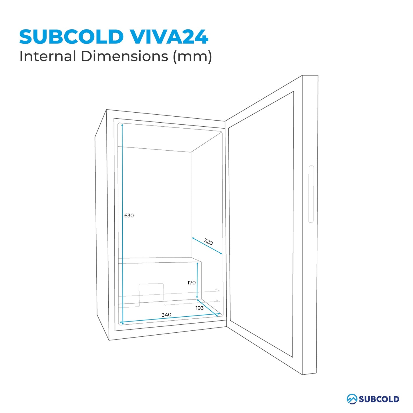 Subcold Viva24 Wine Fridge | 24 Bottle | Single Zone | Black
