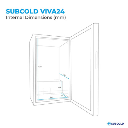 Subcold Viva24 Wine Fridge | 24 Bottle | Single Zone | Black