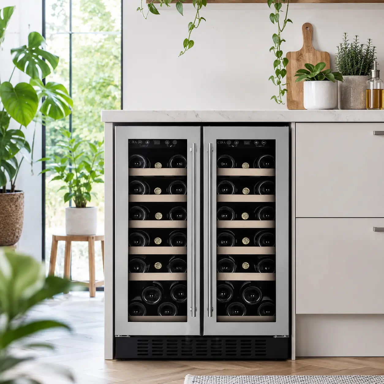 CDA CFWC624SS Wine Fridge | 38 Bottle | Dual Zone | Stainless Steel