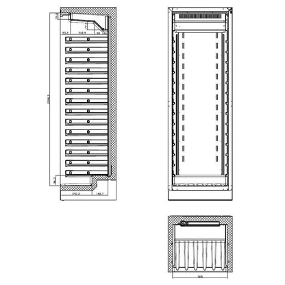 Combisteel 7525.0040 Black Wine Cooler