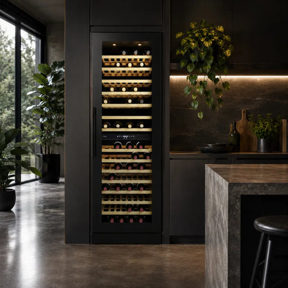 CDA FWC881BL Wine Fridge | 117 Bottle | Dual Zone | Black