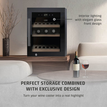 CASO Design WineExclusive 12 Black Wine Cooler