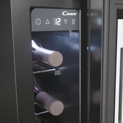Candy CCVB 15 Wine Fridge | 7 Bottle | Single Zone | Black