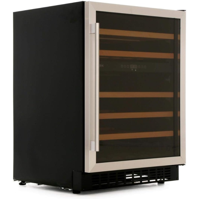 CDA FWC604SS 60cm Built-In Wine Fridge Dual Zone 45 Bottle Stainless Steel Closed Door