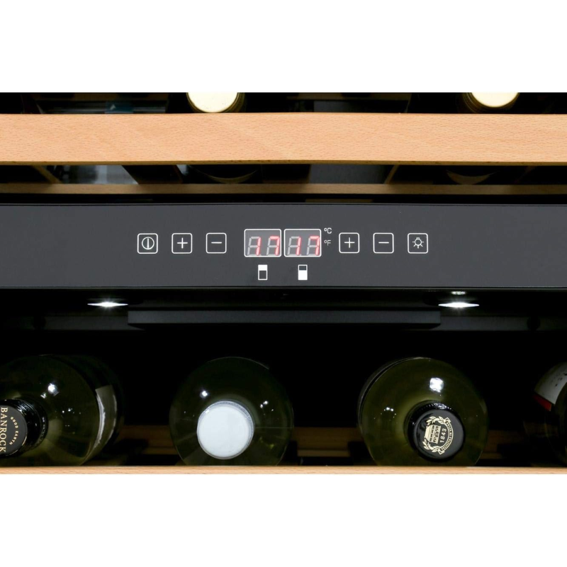 CDA FWC604SS 60cm Built-In Wine Fridge Dual Zone 45 Bottle Stainless Steel Close-up