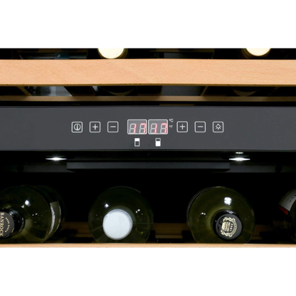 CDA FWC604SS 60cm Built-In Wine Fridge Dual Zone 45 Bottle Stainless Steel Close-up