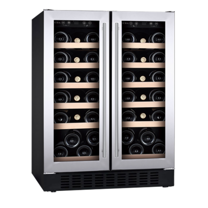 CDA CFWC624SS 60cm Freestanding Wine Fridge Dual Zone 38 Bottle