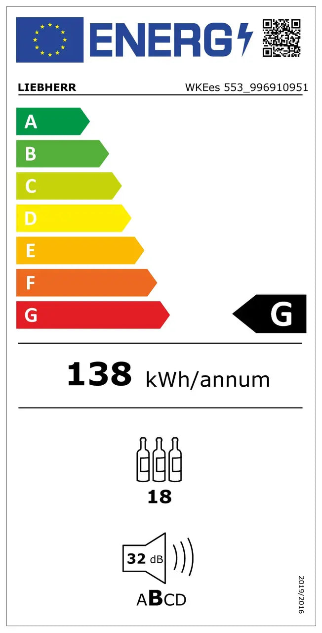 Liebherr WKEes 553 GrandCru Wine Fridge | 18 Bottle | Single Zone | Silver
