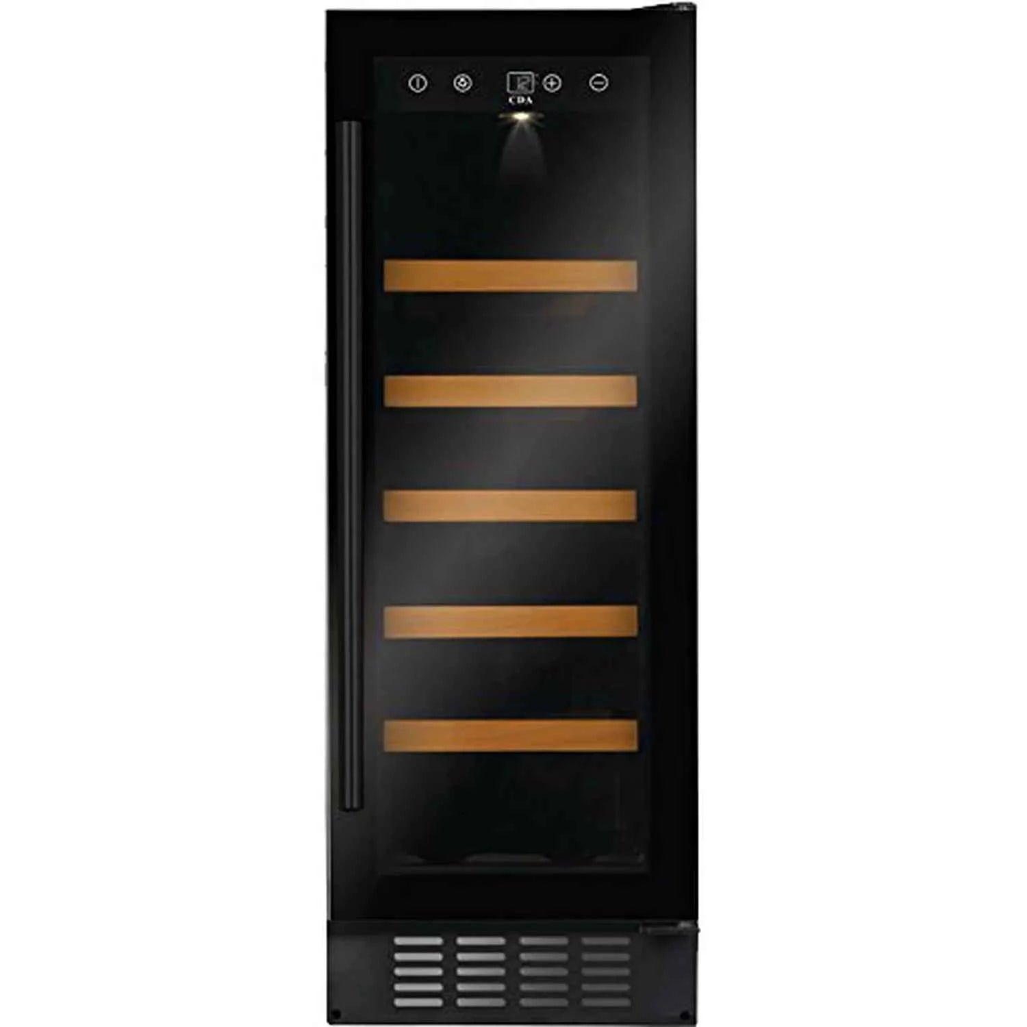 CDA FWC304BL 30cm Built-In Wine Fridge Single Zone 20 Bottle Black