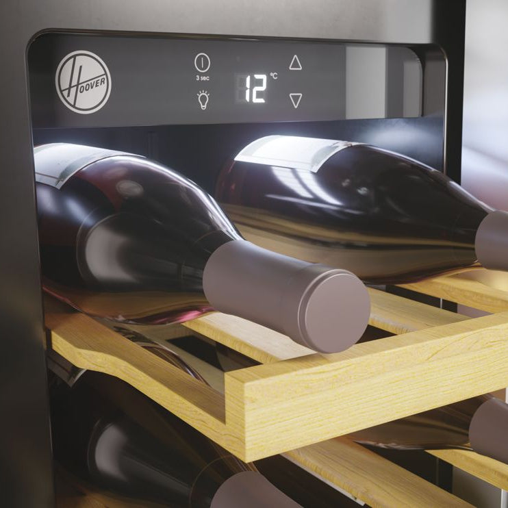 Hoover H500 HWCB 30 Wine Fridge | 19 Bottle | Single Zone | Black