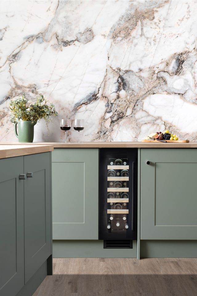 Caple WI3155BG Black Glass Wine Cooler