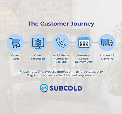 Subcold Super115 LED Beer Fridge | 5 Wine Bottles + 100 Cans  | Single Zone