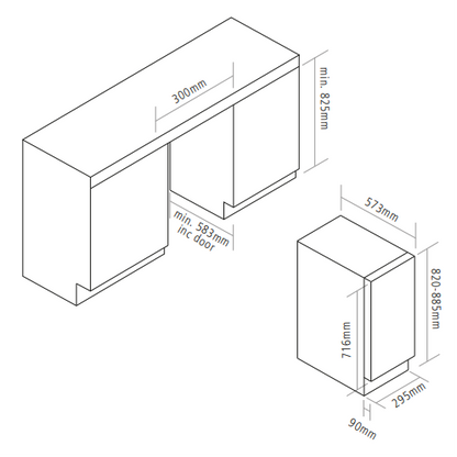 Caple WI3125 Wine Fridge | 19 Bottle | Single Zone | Stainless Steel