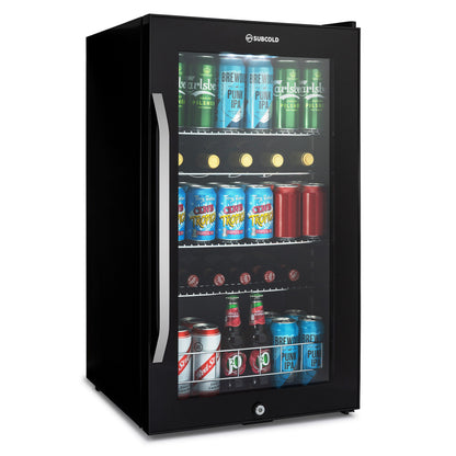 Subcold Ace100 Wine & Drinks Fridge | 5 Wine Bottle + 96 Cans | Single Zone | Black