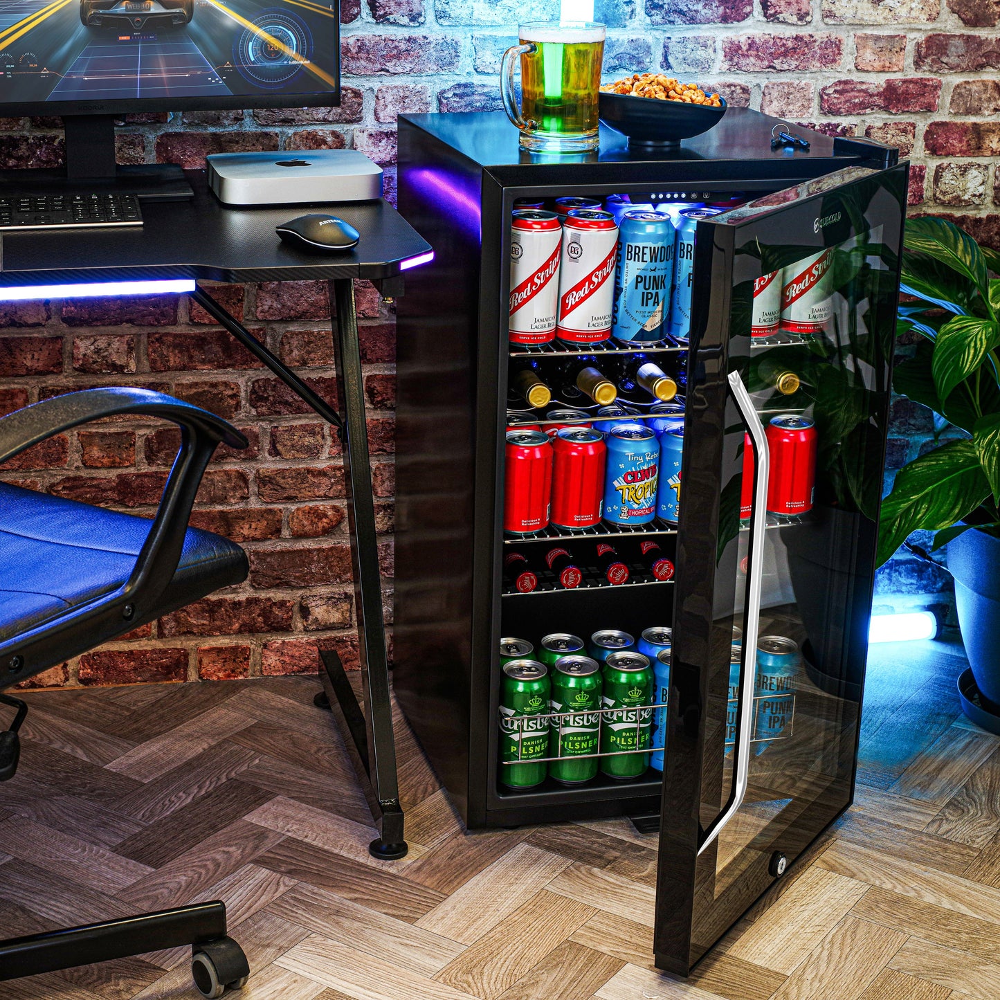 Subcold Ace100 Wine & Drinks Fridge | 5 Wine Bottle + 96 Cans | Single Zone | Black