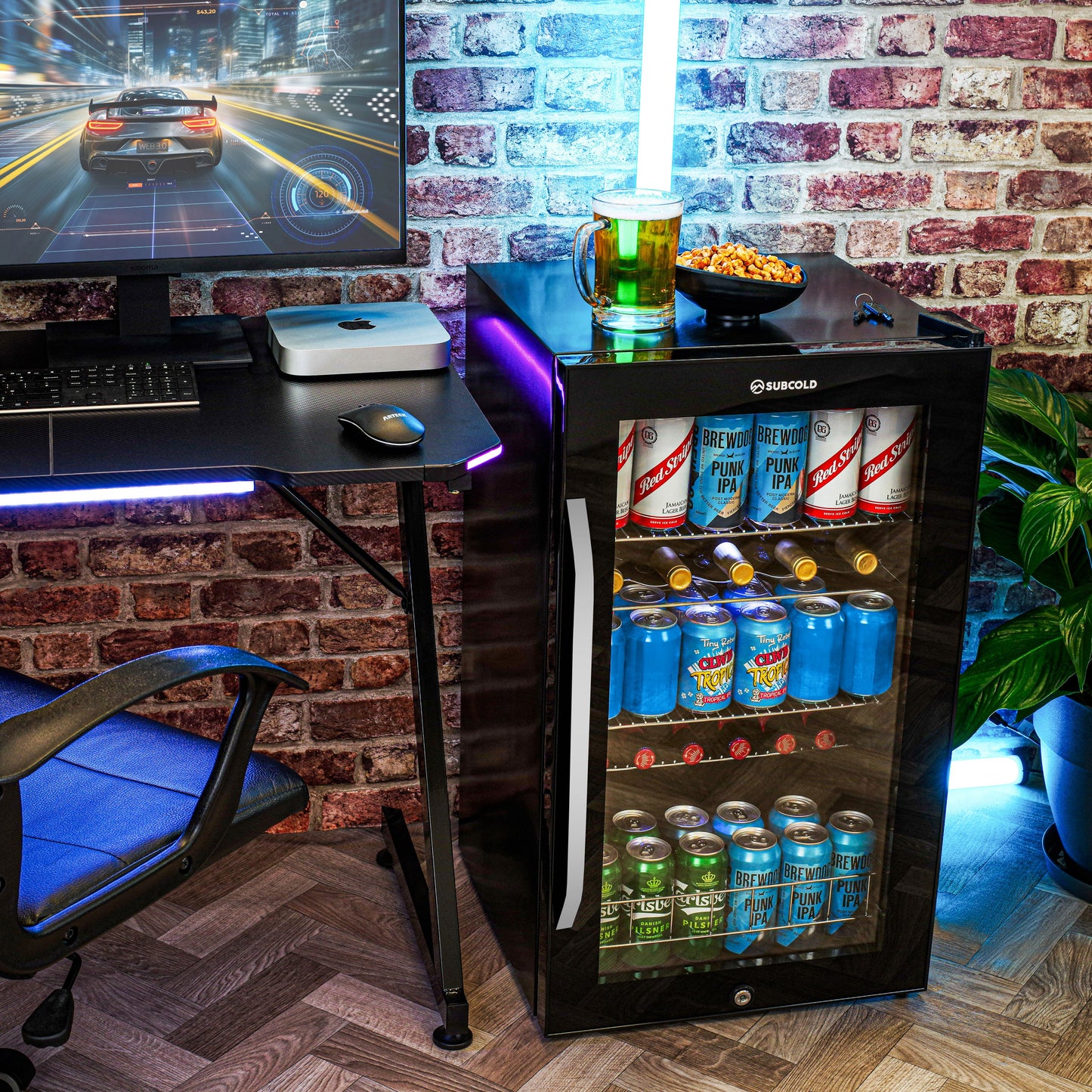 Subcold Ace100 Wine & Drinks Fridge | 5 Wine Bottle + 96 Cans | Single Zone | Black