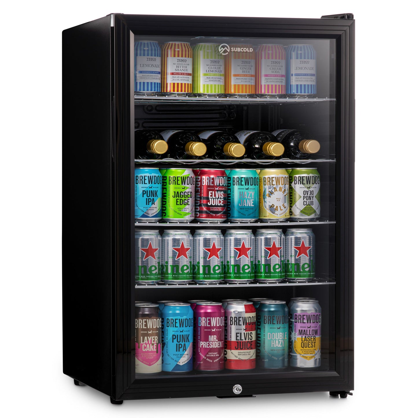 Subcold Super115 LED Beer Fridge | 5 Wine Bottles + 100 Cans  | Single Zone