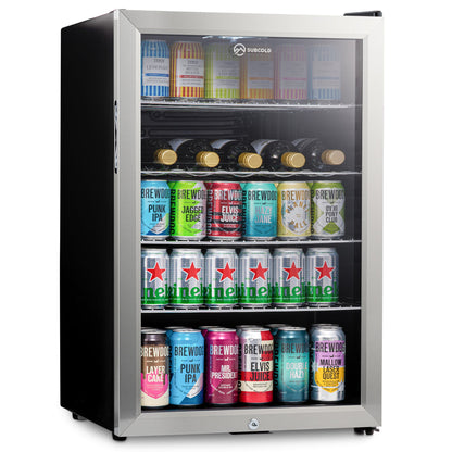 Subcold Super115 LED Beer Fridge | 5 Wine Bottles + 100 Cans  | Single Zone