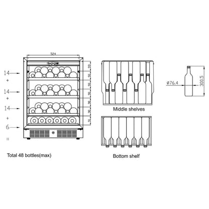 Tefcold TFW200-S Silver Wine Cooler