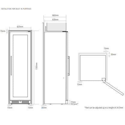 Caple WF1552 Wine Fridge Dimensions Built In