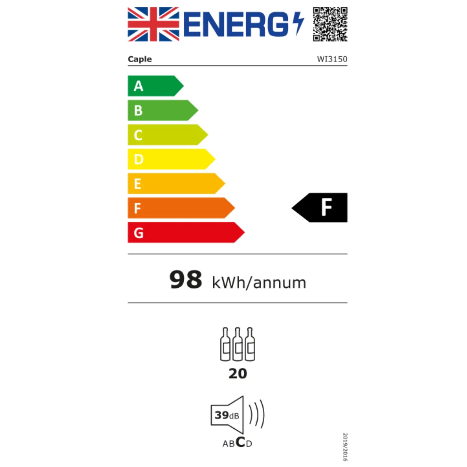 Caple WI3150 Wine Fridge Energy Rating