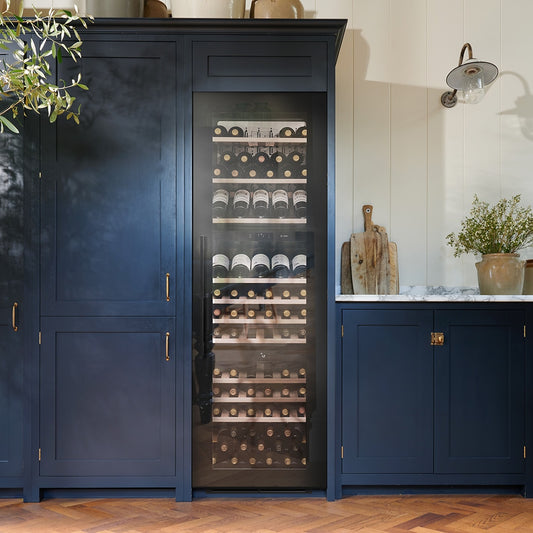 Caple WC1796BG Black Glass Wine Cooler
