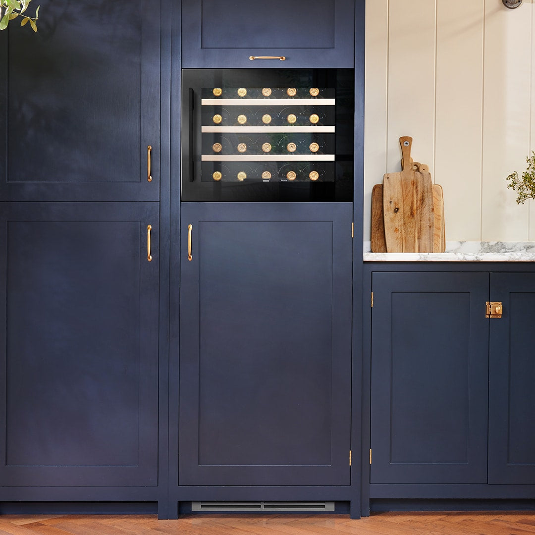 Caple WC6411BG Black Glass Wine Cooler