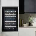 Caple WC6521BG Black Glass Wine Cooler