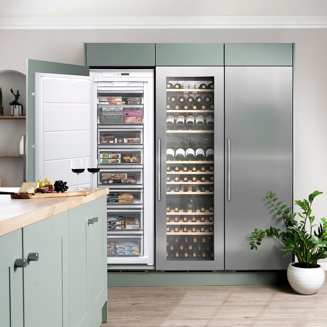 Caple WF1552 Wine Fridge | 111 Bottle | Triple Zone | Stainless Steel