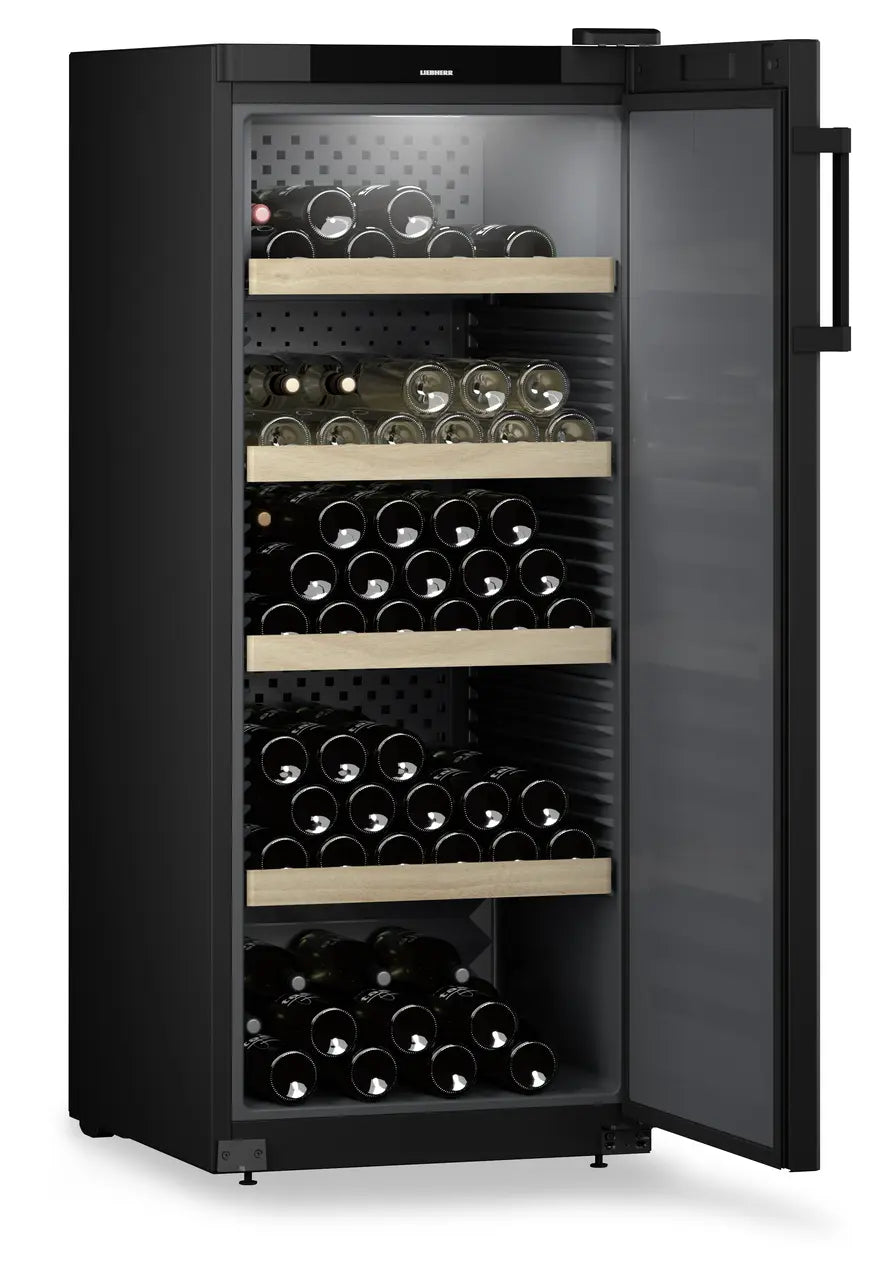 Liebherr WSbl 4601 GrandCru Wine Fridge | 166 Bottle | Single Zone | Black