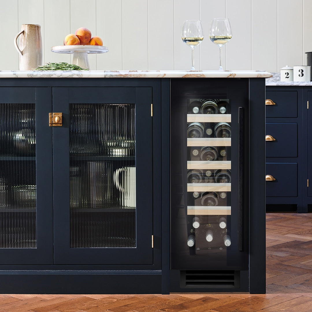 Caple WI3155BG Black Glass Wine Cooler