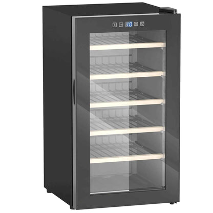 HOMCOM | 41 Bottle | Single Zone | Black | Wine Fridge