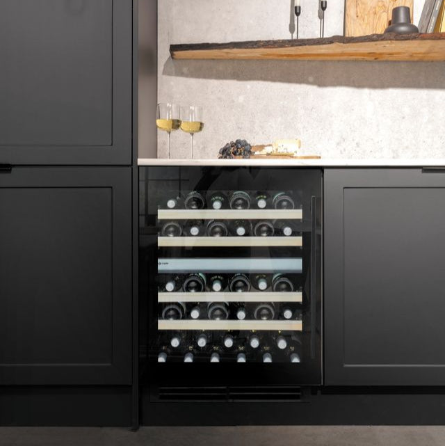 Caple WI6155BG Black Glass Wine Cooler