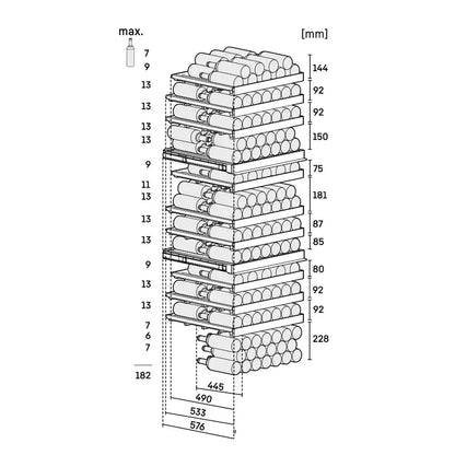 Liebherr WPgbi 7473 Vinidor Selection Wine Fridge | 182 Bottle | Triple Zone | Black