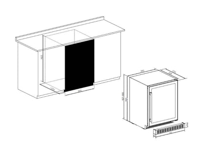 Amica | AWC600SS | 46 Bottle | Dual Zone | Stainless Steel | Wine Fridge