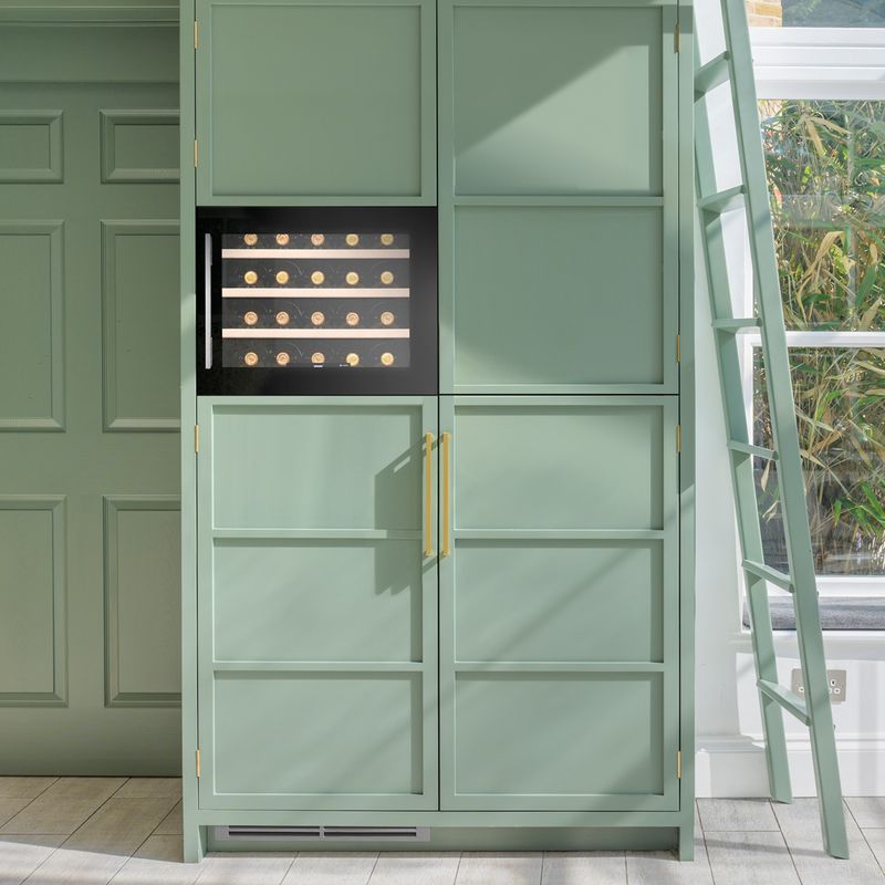 Caple WC6411BG Black Glass Wine Cooler