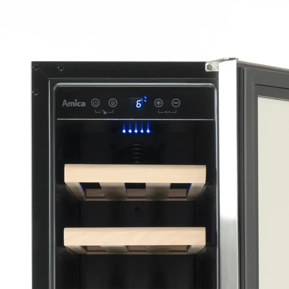 Amica | AWC300SS | 19 Bottle | Single Zone | Stainless Steel | Wine Fridge