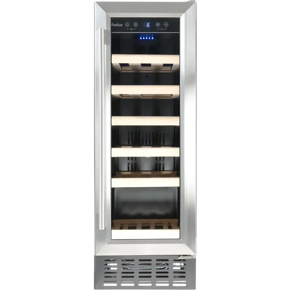 Amica | AWC300SS | 19 Bottle | Single Zone | Stainless Steel | Wine Fridge